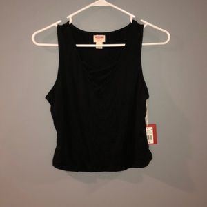 NWT! Mossimo Cross Front Crop Tank
